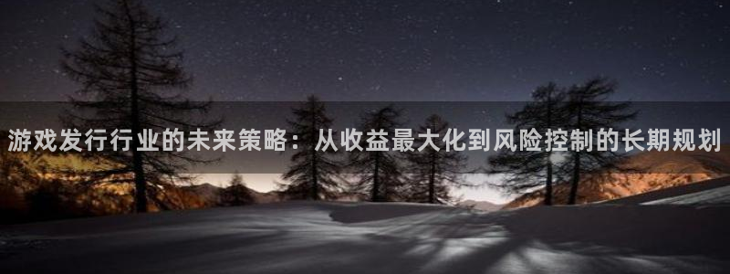 新宝GG娱乐测速官网：游戏发行行业的未来策略：从收益最大化到风险控制的长期规划